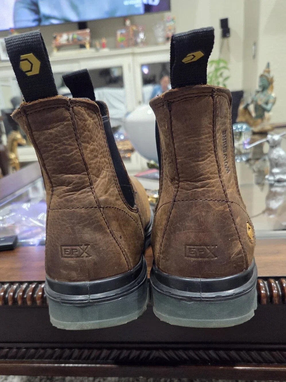 Wolverine Men's Brown Chelsea Steel Toe Work Boots